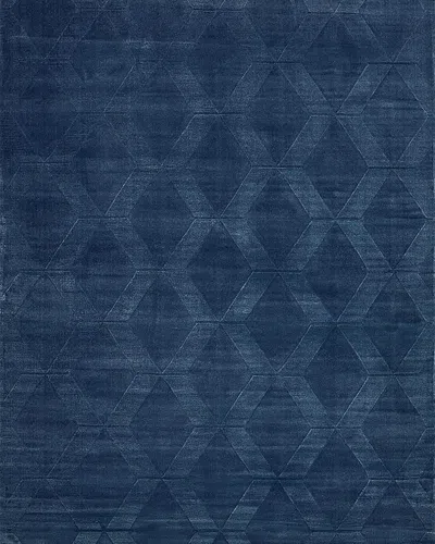 Exquisite Rugs Brunello Hand-loomed Navy Rug In Blue