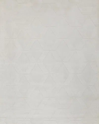 Exquisite Rugs Brunello Hand-loomed White Rug In Gray