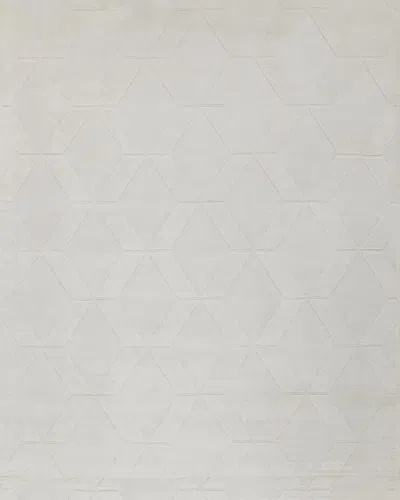 Exquisite Rugs Brunello Hand-loomed White Rug In Gray