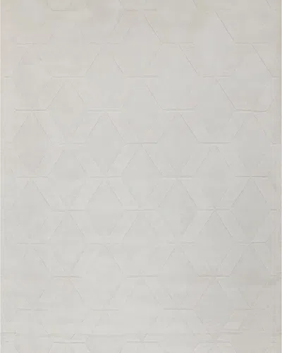 Exquisite Rugs Brunello Hand-loomed White Rug In Gray