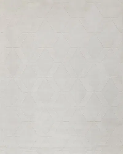 Exquisite Rugs Brunello Hand-loomed White Rug In Gray