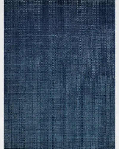 Exquisite Rugs Cabrini Hand-loomed Navy Rug, 10' X 14'