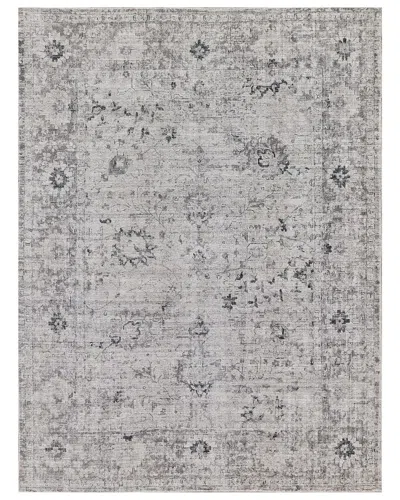 Exquisite Rugs Cambridge Hand-loomed New Zealand Wool And Bamboo Silk Rug In Gray