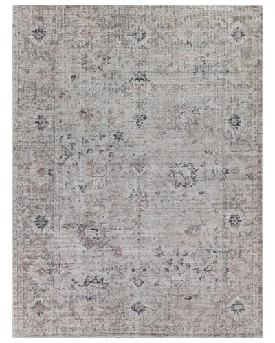 Exquisite Rugs Cambridge Hand-loomed New Zealand Wool And Bamboo Silk Rug In Silver