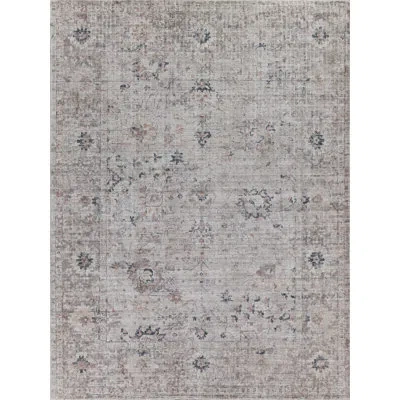 Exquisite Rugs Cambridge Wool Oriental Area Rug In Silver In Blue;silver