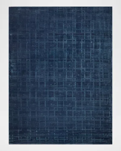 Exquisite Rugs Camora Hand-loomed Navy Rug, 6' X 9'