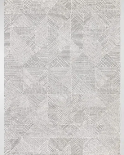 Exquisite Rugs Caprice Hand-tufted Rug, 8' X 10' In Silver, Ivory