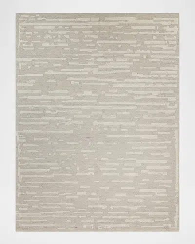 Exquisite Rugs Carmel Hand-tufted Rug In Silver/ivory