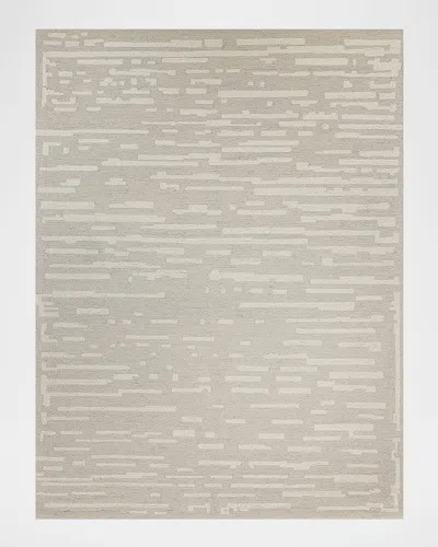 Exquisite Rugs Carmel Hand-tufted Rug In Silver/ivory