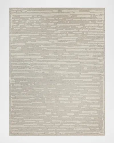 Exquisite Rugs Carmel Hand-tufted Rug In Silver/ivory