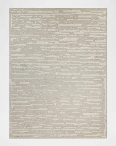 Exquisite Rugs Carmel Hand-tufted Rug In Silver/ivory