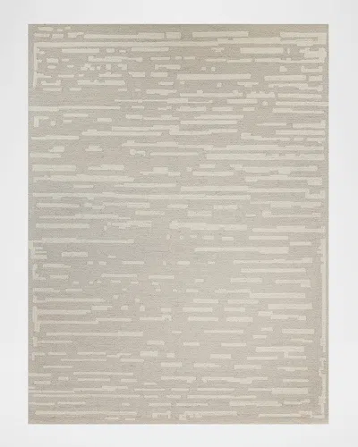 Exquisite Rugs Carmel Hand-tufted Rug In Silver/ivory