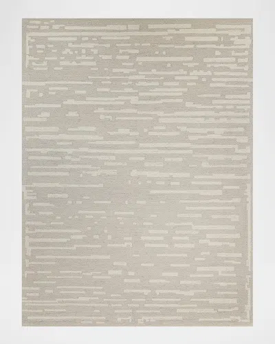 Exquisite Rugs Carmel Hand-tufted Rug In Silver/ivory