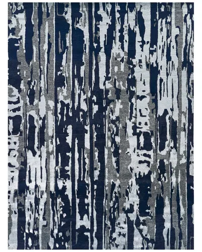 Exquisite Rugs Carrina Hand Knotted Wool/bamboo Silk Area Rug In Blue