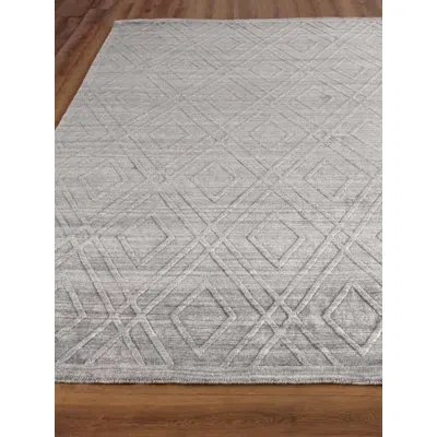 Exquisite Rugs Castelli Geometric Hand-loomed Wool Gray Area Rug