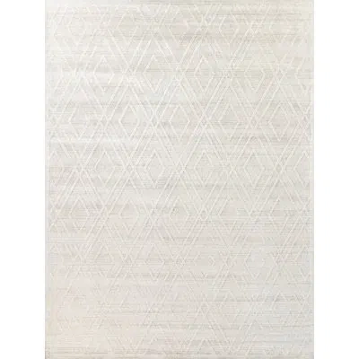 Exquisite Rugs Castelli Geometric Hand-loomed Wool Ivory Area Rug