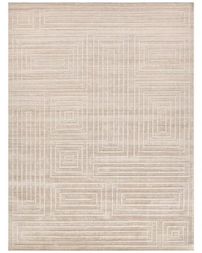 Exquisite Rugs Castelli Hand-loomed New Zealand Wool & Bamboo Silk Area Rug In Beige