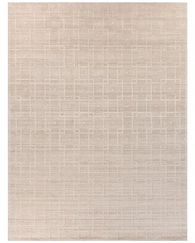 Exquisite Rugs Castelli Hand-loomed New Zealand Wool & Bamboo Silk Area Rug In Beige