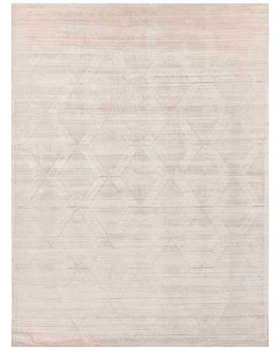 Exquisite Rugs Castelli Hand-loomed New Zealand Wool & Bamboo Silk Area Rug In Beige