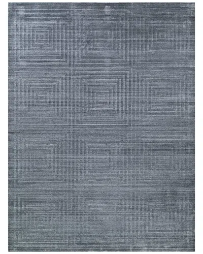 Exquisite Rugs Castelli Hand-loomed New Zealand Wool & Bamboo Silk Area Rug In Charcoal