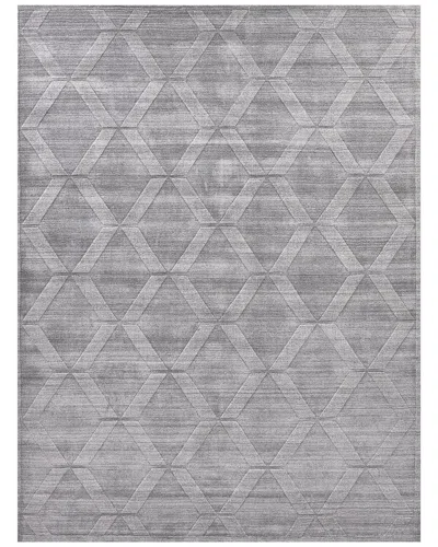 Exquisite Rugs Castelli Hand-loomed New Zealand Wool & Bamboo Silk Area Rug In Gray