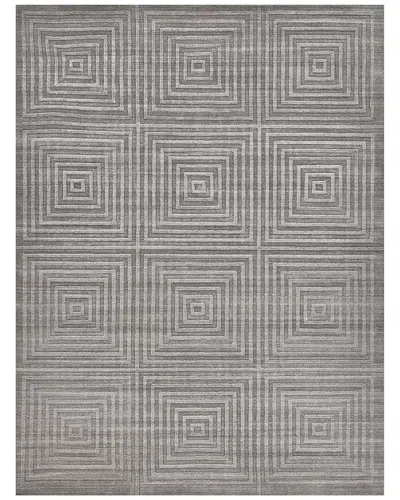 Exquisite Rugs Castelli Hand-loomed New Zealand Wool & Bamboo Silk Area Rug In Gray