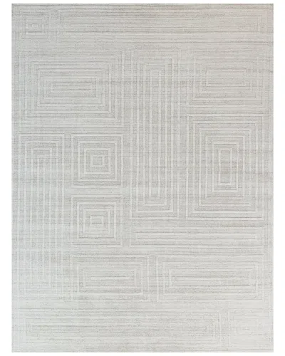 Exquisite Rugs Castelli Hand-loomed New Zealand Wool & Bamboo Silk Ivory Area Rug In White