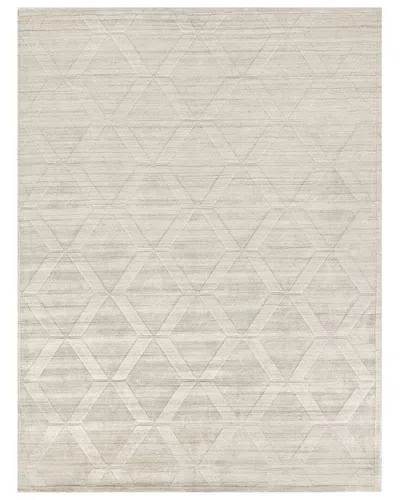 Exquisite Rugs Castelli Hand-loomed New Zealand Wool And Bamboo Silk Rug In Ivory