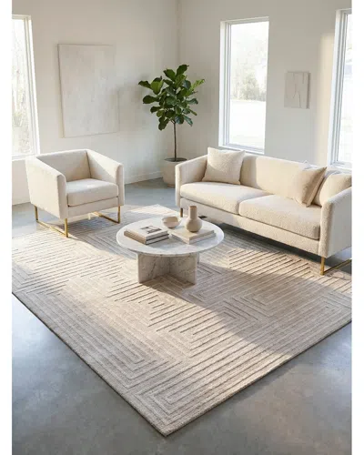 Exquisite Rugs Castelli Hand-loomed New Zealand Wool & Bamboo Silk Area Rug In Animal Print