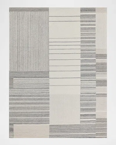 Exquisite Rugs Castine Hand-tufted Silver Rug, 12' X 15' In Silver/ivory