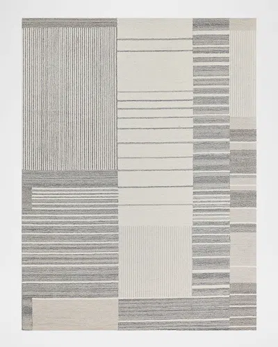 EXQUISITE RUGS CASTINE HAND-TUFTED SILVER RUG, 6' X 9'