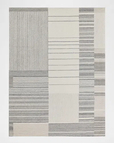 Exquisite Rugs Castine Hand-tufted Silver Rug, 9' X 12' In Silver/ivory