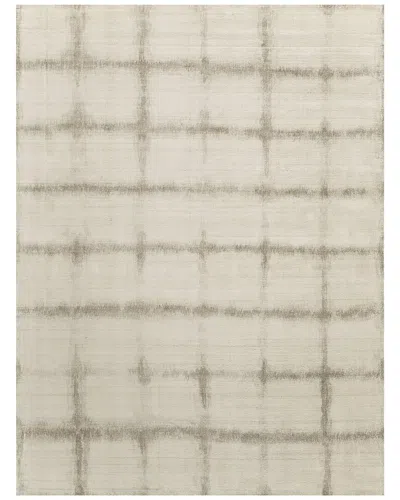 Exquisite Rugs Chroma Hand-loomed New Zealand Wool & Bamboo Silk Ivoryarea Rug