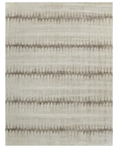 Exquisite Rugs Chroma Hand-loomed New Zealand Wool And Bamboo Silk Rug In Beige