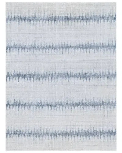 Exquisite Rugs Chroma Hand-loomed New Zealand Wool And Bamboo Silk Rug In Navy