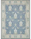 Exquisite Rugs Claremont Hand-tufted Oushak Rug In Blue/ivory