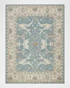 Exquisite Rugs Claremont Hand-tufted Oushak Rug In Light Blue/ivory