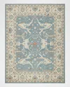 Exquisite Rugs Claremont Hand-tufted Oushak Rug In Light Blue/ivory
