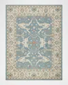 Exquisite Rugs Claremont Hand-tufted Oushak Rug In Light Blue/ivory