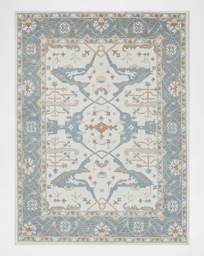 Exquisite Rugs Claremont Hand-tufted Oushak Rug In Ivory/light Blue