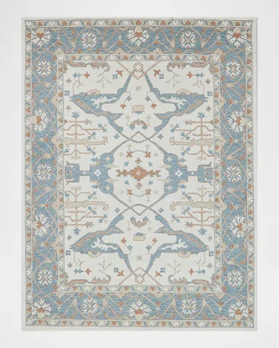 Exquisite Rugs Claremont Hand-tufted Oushak Rug In Ivory/light Blue