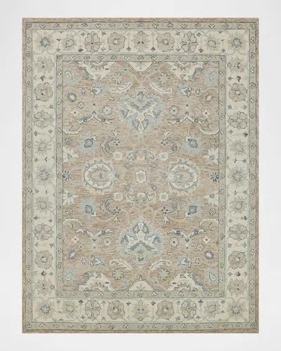 Exquisite Rugs Claremont Hand-tufted Oushak Rug In Light Brown/ivory