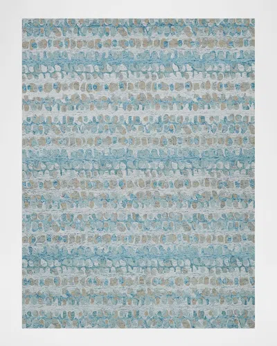 Exquisite Rugs Colorplay Hand-tufted Turquoise Rug, 10' X 14'