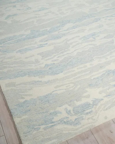 Exquisite Rugs Cortero Hand-tufted Light Blue & Ivory Rug