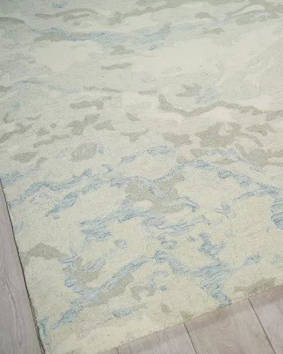 Exquisite Rugs Cortero Hand-tufted Light Blue & Ivory Rug