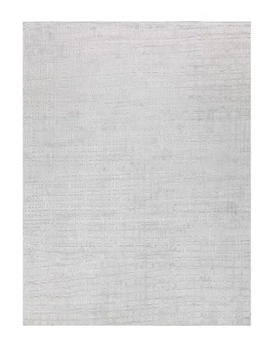 Exquisite Rugs Crescendo Hand Loomed Bamboo Silk Area Rug In Gray