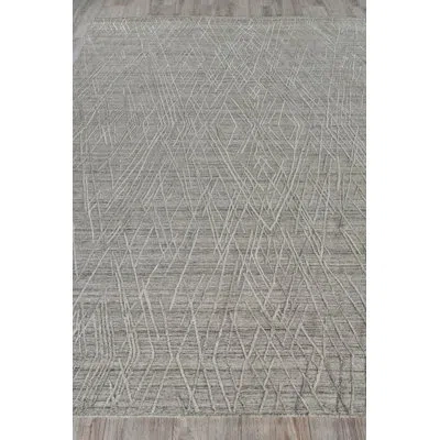 Exquisite Rugs Crescendo Handmade Handloomed Bamboo Silk Beige Area Rug