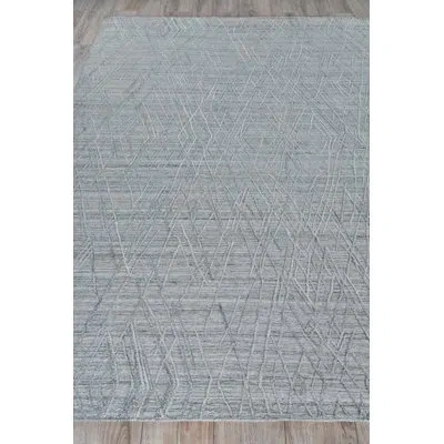 Exquisite Rugs Crescendo Handmade Handloomed Bamboo Silk Charcoal Gray Area Rug
