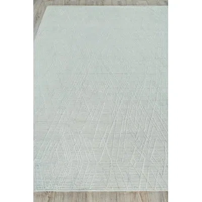 Exquisite Rugs Crescendo Handmade Handloomed Bamboo Silk White Area Rug