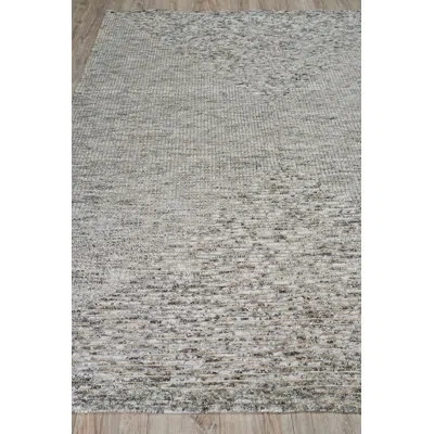 Exquisite Rugs Crescent Hand-knotted Wool Gray Area Rug